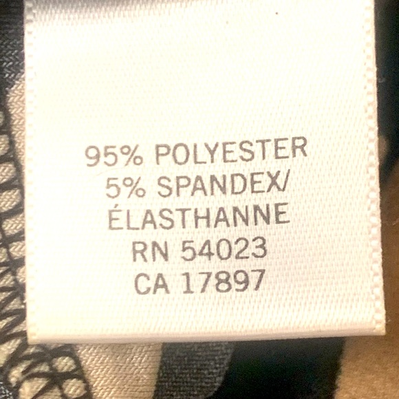 BANANA REPUBLIC Black Tan White V Neck Dress - Size M - Picture 5 of 6